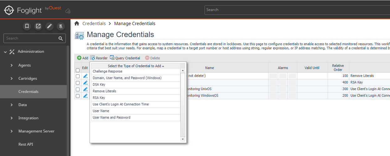 Credential Setup